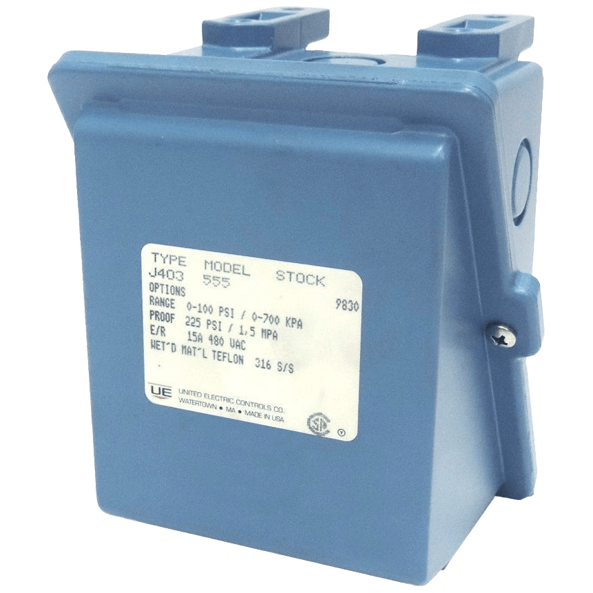 United Electric Pressure Switch, 400 Series Type J403 Models 550 to 555